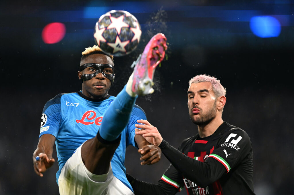 Theo Hernández Osimhen AC Milan Napoli-Milan Champions League 2022-2023