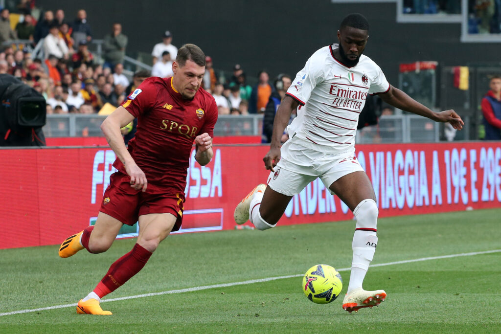 Andrea Belotti e Fikayo Tomori, qui durante Roma-Milan (getty images)