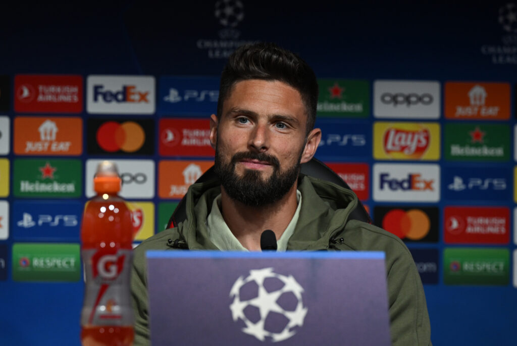 Olivier Giroud, attaccante del Milan (getty images)