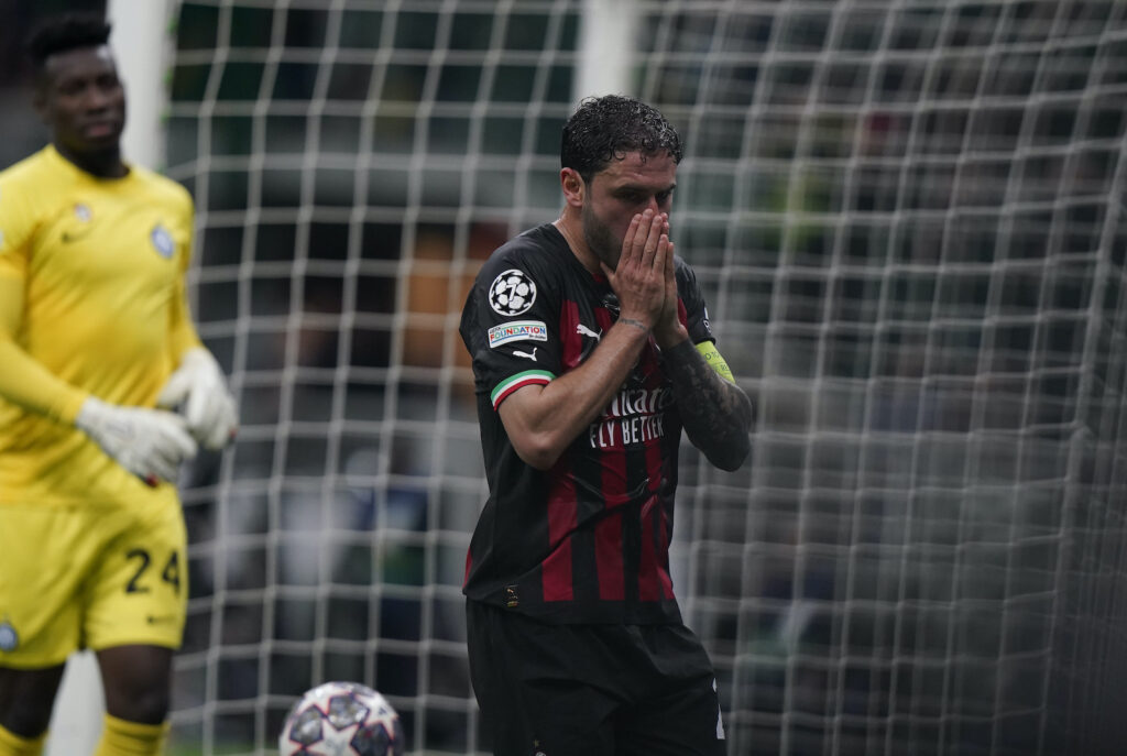 Davide Calabria AC Milan derby Milan-Inter 0-2 Champions League 2022-2023