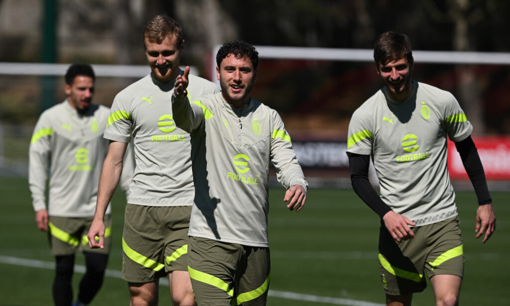 Bennacer Pobega Calabria Gabbia AC Milan allenamento Milanello