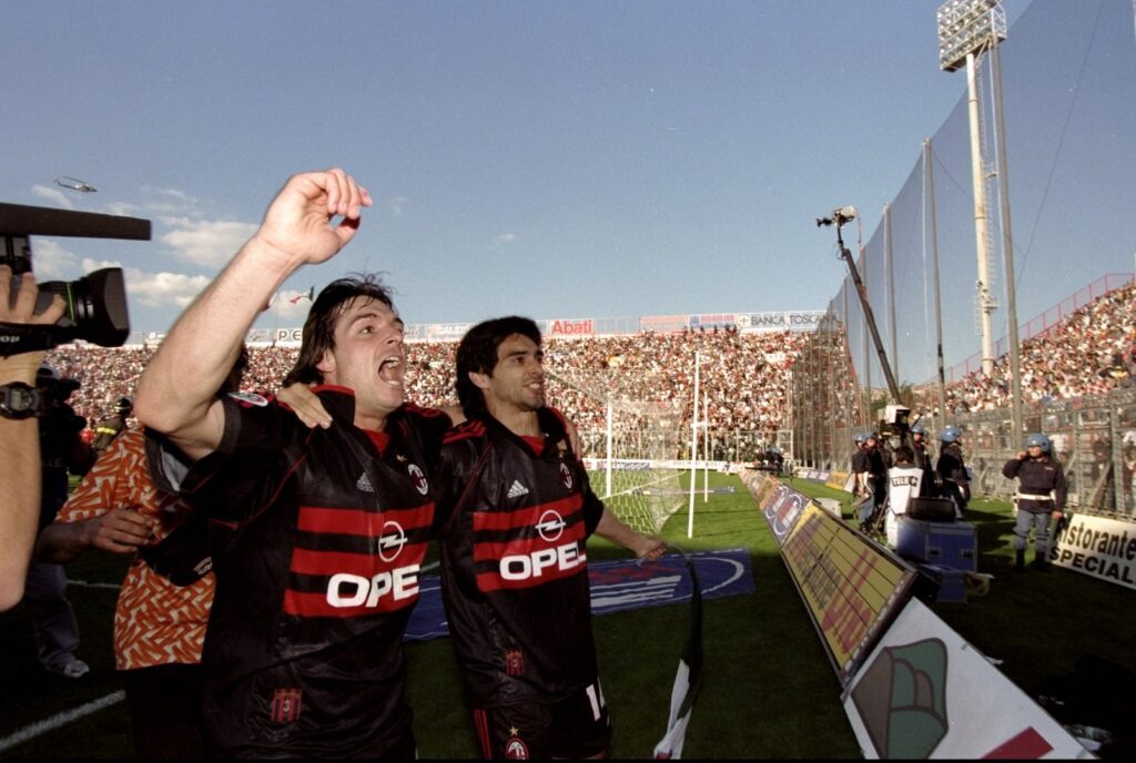 Andrés Guglielminpietro Guly Roberto Ayala Perugia-Milan 1-2 Serie A 1998-1999