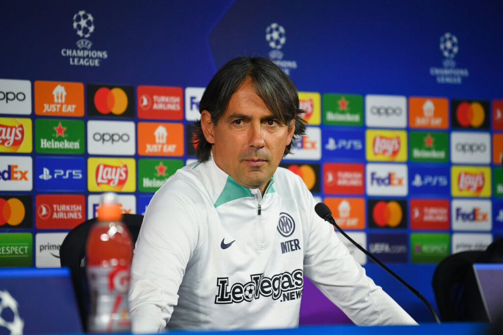 Simone Inzaghi Inter conferenza stampa Champions League