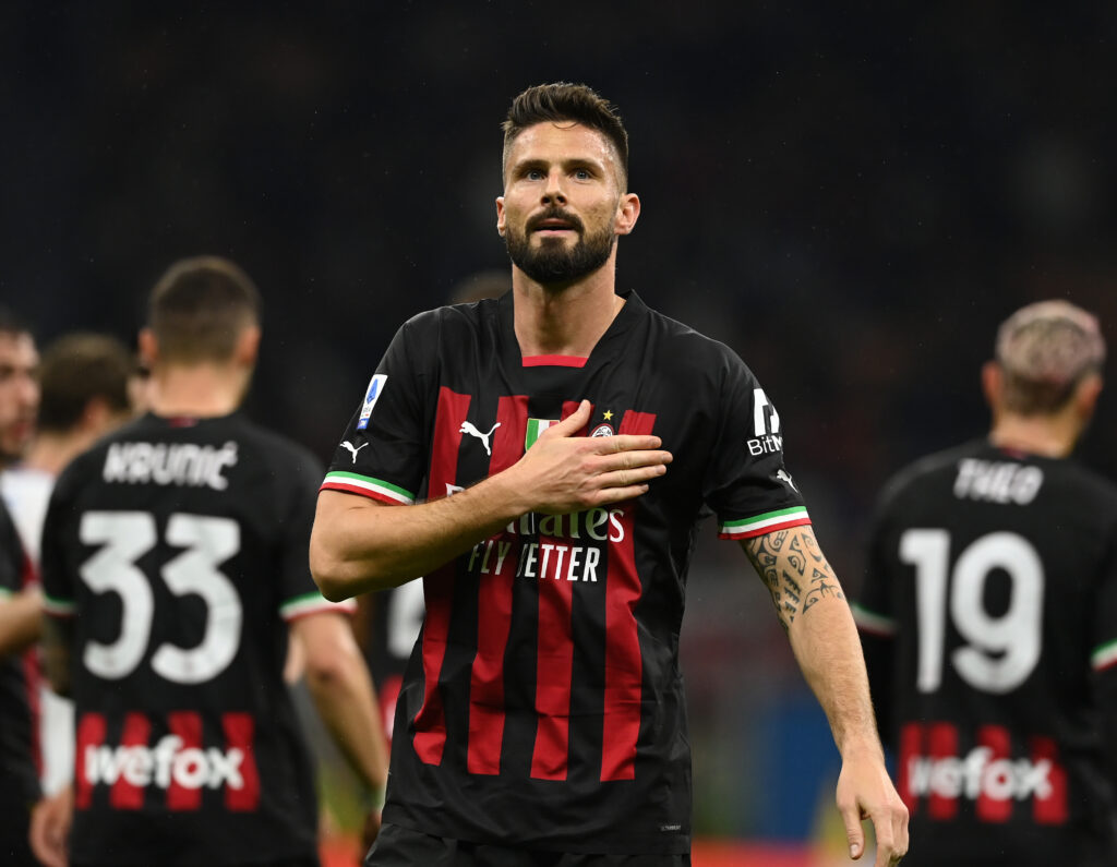 Olivier Giroud, attaccante del Milan (getty images)