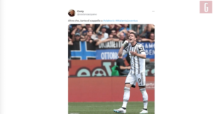Atalanta-Juventus, insulti per Vlahovic: la reazione social (screen Gazzetta.it)