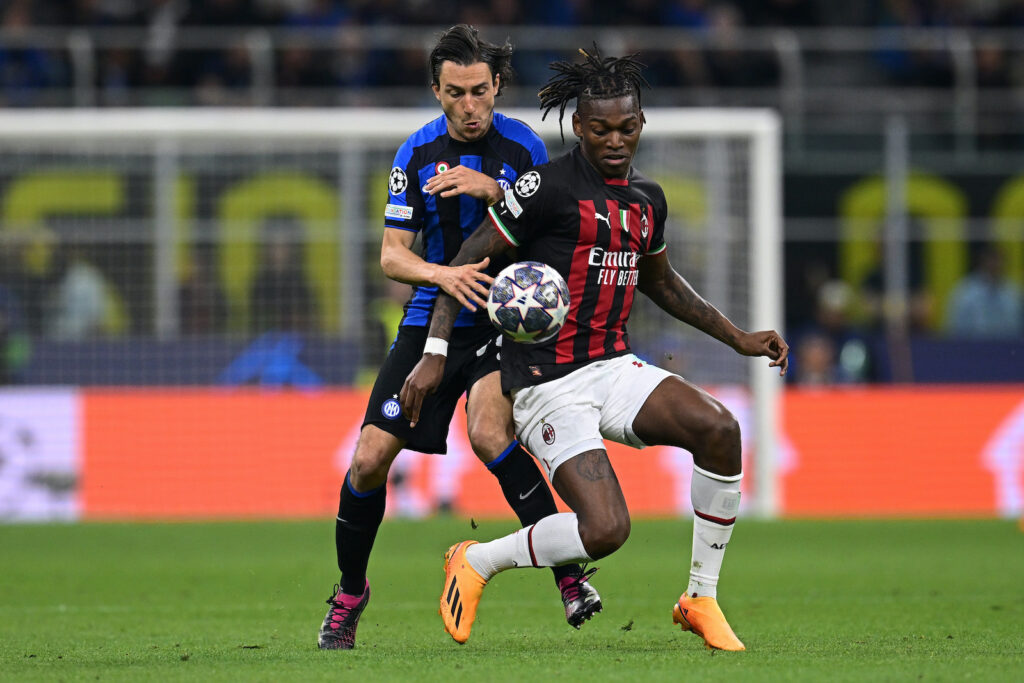 Darmian Rafael Leao AC Milan derby Inter-Milan 1-0 Champions League 2022-2023