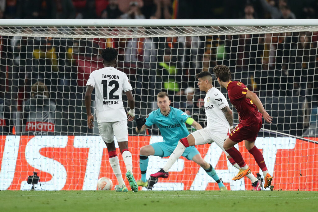gol Edoardo Bove Roma-Bayer Leverkusen 1-0 Europa League 2022-2023
