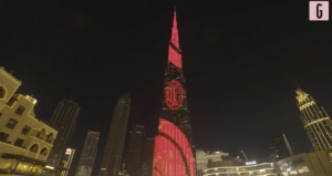 Milan, il Burj Khalifa di Dubai si illumina di rossonero | VIDEO (Screen Gazzetta.it)