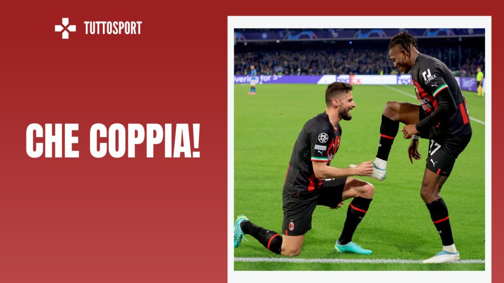 Olivier Giroud Rafael Leao, attaccanti Milan