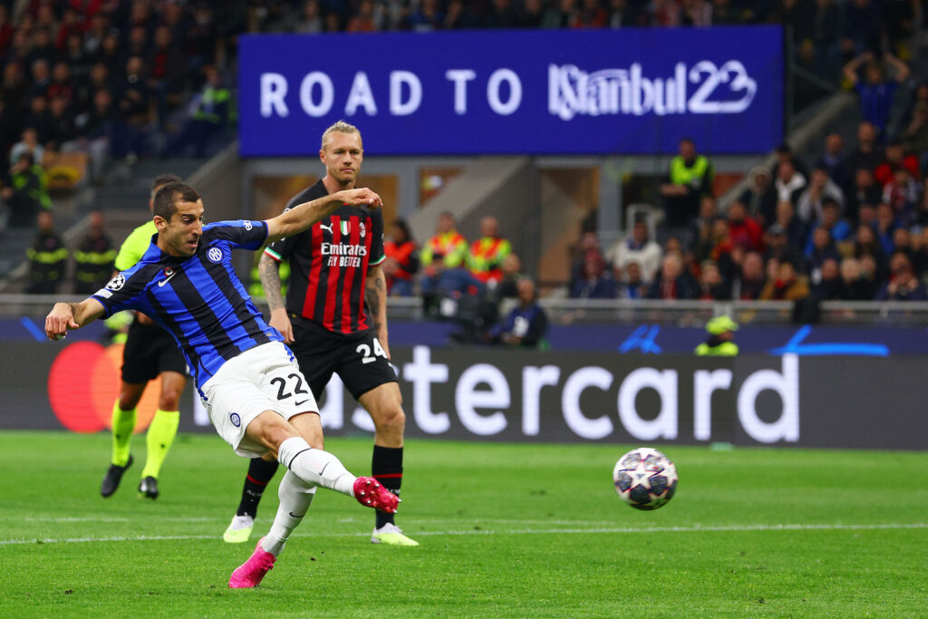 gol Mkhitaryan derby Milan-Inter 0-2 Champions League 2022-2023