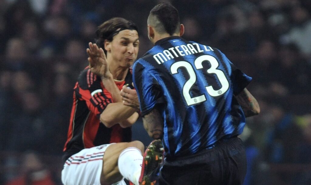 Ibrahimovic Materazzi Inter-Milan Serie A 2010-2011