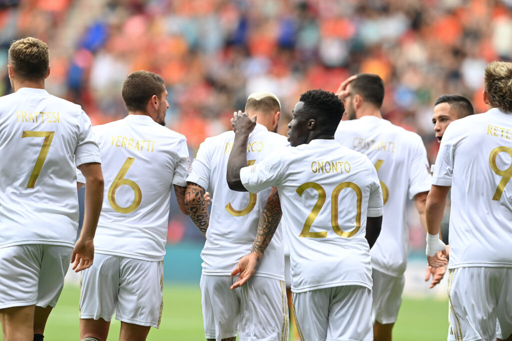 Olanda-Italia 2-3 Nations League esultanza gol Federico Dimarco