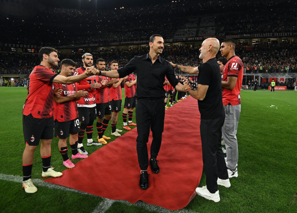 ritiro Zlatan Ibrahimovic AC Milan Milan-Verona 3-1 Serie A 2022-2023