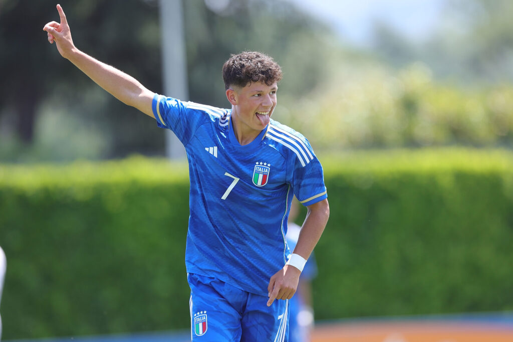 Simone Lontani, centrocampista del Milan Under 15