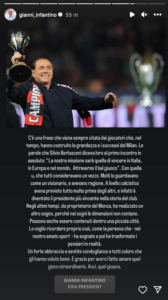 Screen Infantino Instagram