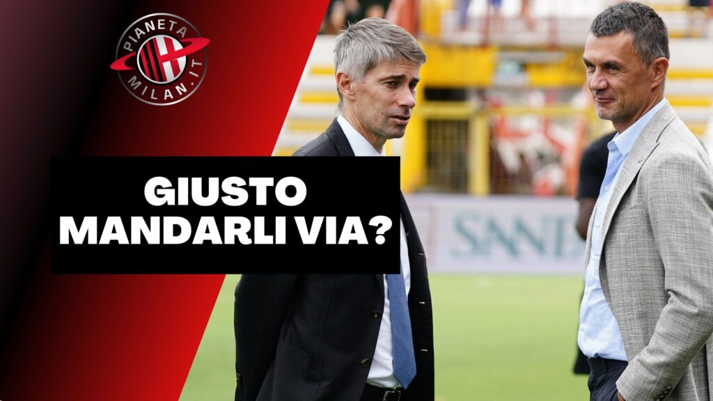 Paolo Maldini e Frederic Massara, direttore tecnico e sportivo del Milan (getty images)