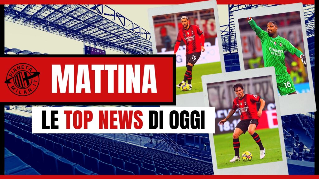 Sandro Tonali, Mike Maignan e Theo Hernandez, calciatori del Milan (getty images)