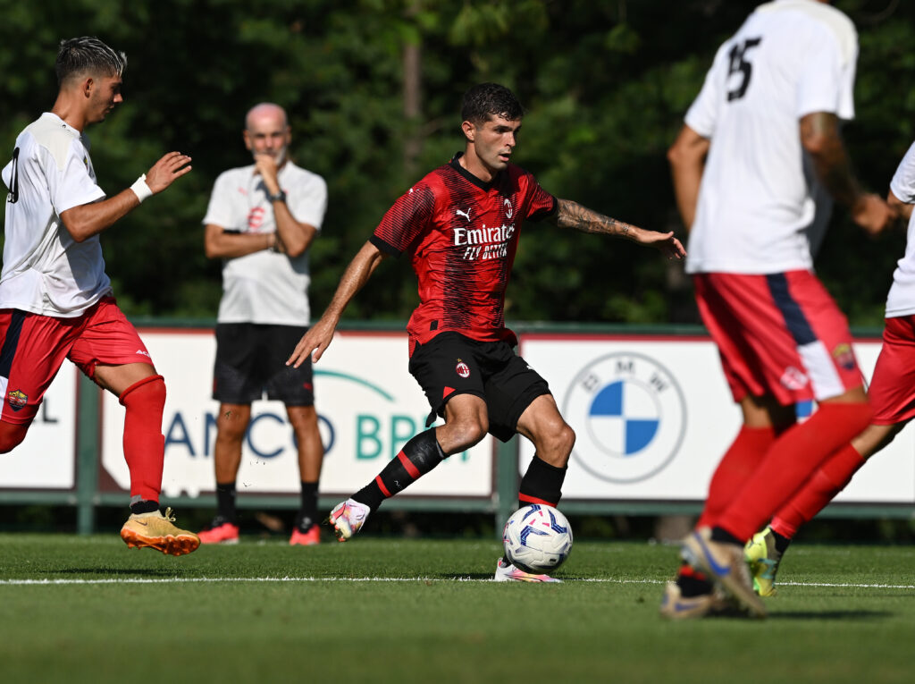 Christian Pulisic, qui in Milan-Lumezzane (getty images)