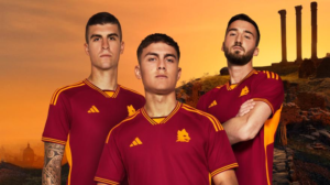 nuova prima maglia Roma 2023-2024