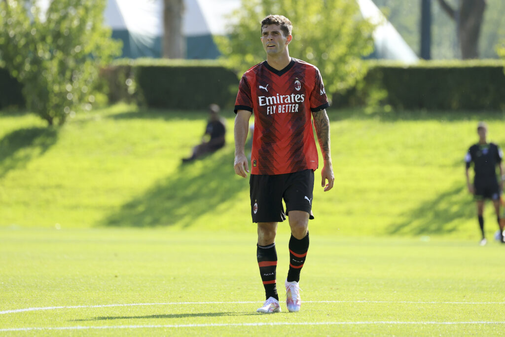Christian Pulisic AC Milan amichevole Milan-Lumezzane 7-0 precampionato 2023-2024