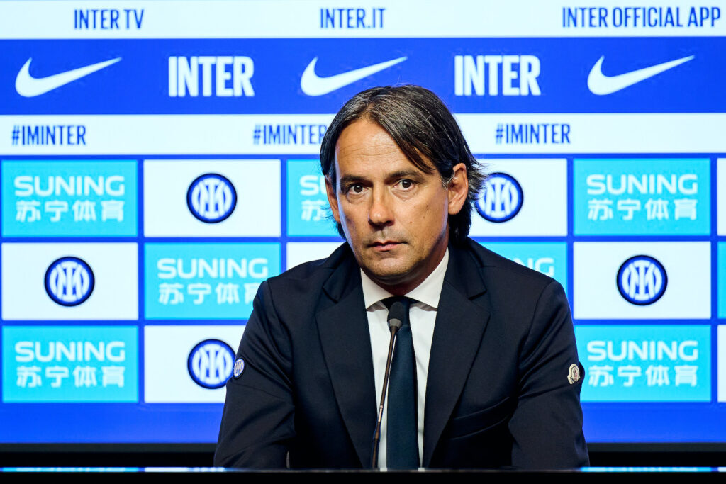 Simone Inzaghi Inter conferenza stampa