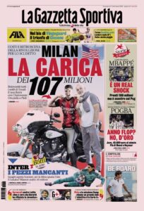 Prima pagina Gazzetta