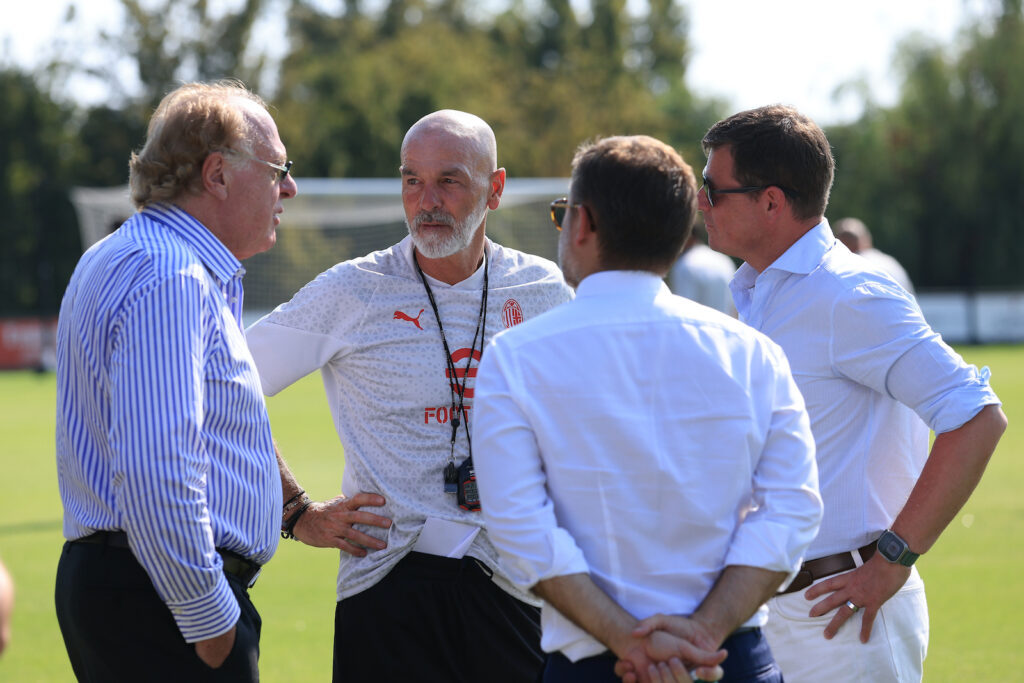 Scaroni Pioli Furlani raduno AC Milan Milanello