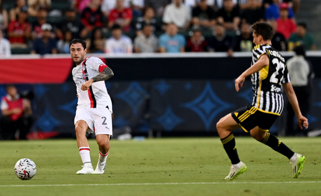 Davide Calabria AC Milan amichevole Juventus-Milan 6-5 dcr precampionato 2023-2024