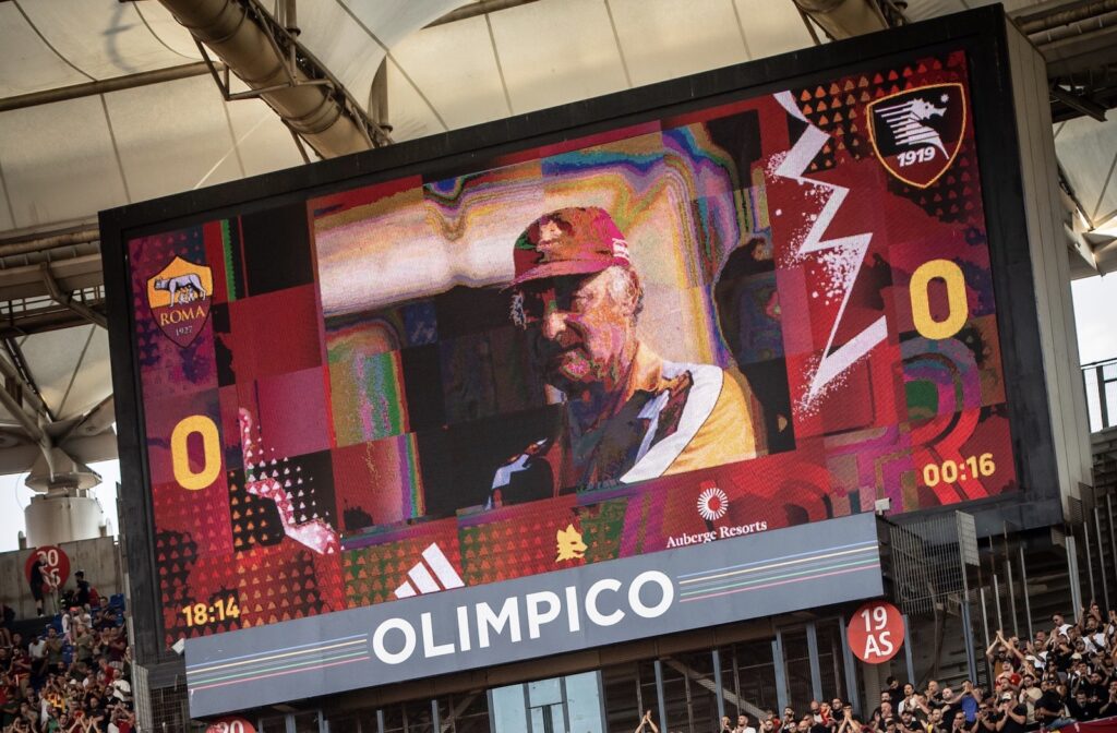 omaggio Mazzone Roma-Salernitana 2-2 Serie A 2023-2024