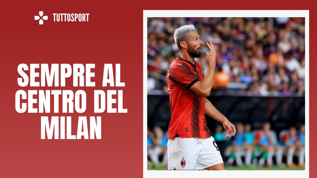 Olivier Giroud AC Milan amichevole Milan-Barcellona 0-1 precampionato 2023-2024