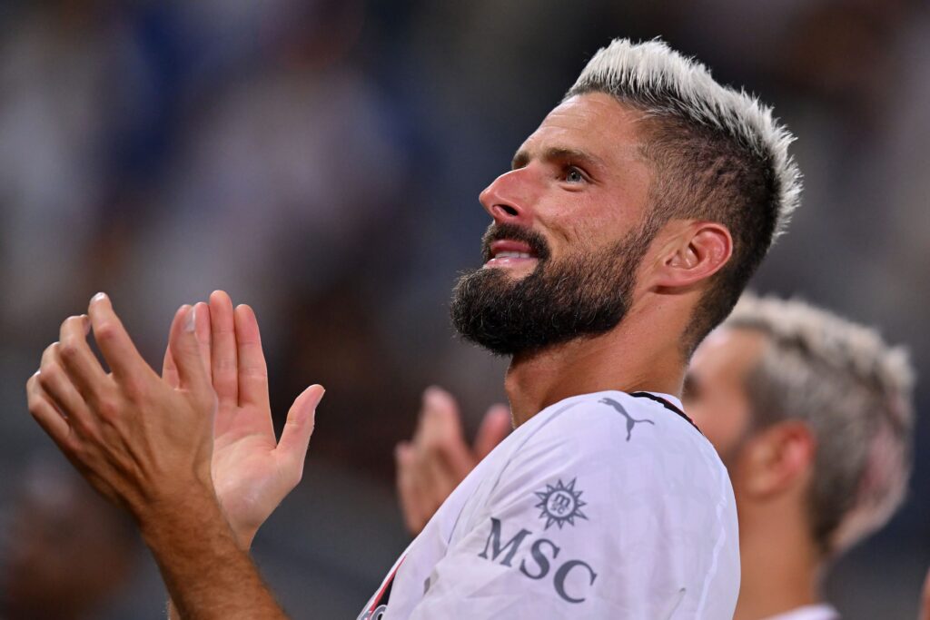 Olivier Giroud attaccante del Milan in Bologna-Milan | AC Milan News (Getty Images)