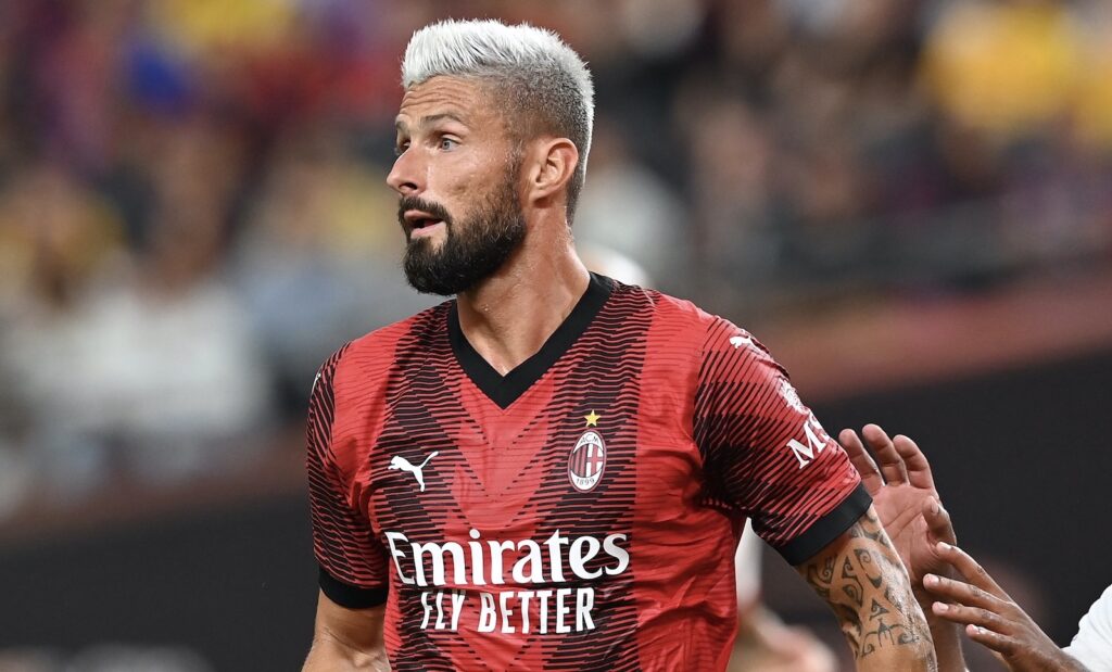 Olivier Giroud AC Milan amichevole Milan-Barcellona 0-1 precampionato 2023-2024