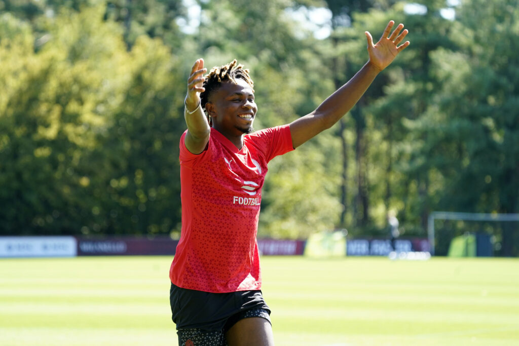 Samuel Chukwueze AC Milan allenamento Milanello