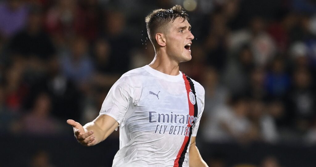 Lorenzo Colombo AC Milan amichevole Juventus-Milan 6-5 dcr precampionato 2023-2024