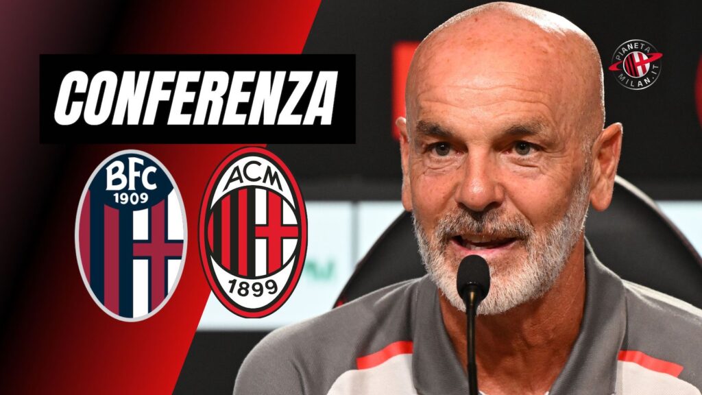 Stefano Pioli AC Milan conferenza stampa Bologna-Milan Serie A 2023-2024