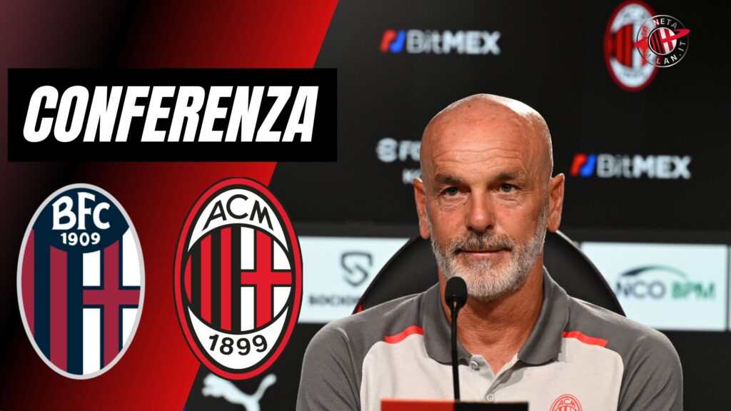 Stefano Pioli AC Milan conferenza stampa Bologna-Milan Serie A 2023-2024