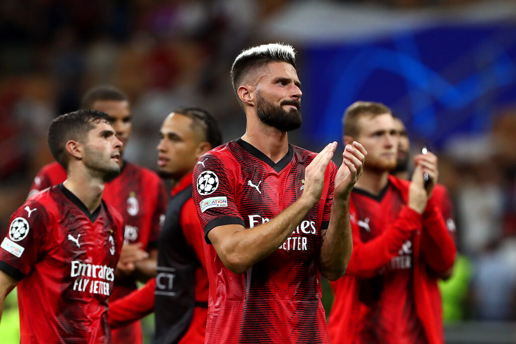 Olivier Giroud AC Milan Milan-Newcastle 0-0 Champions League 2023-2024