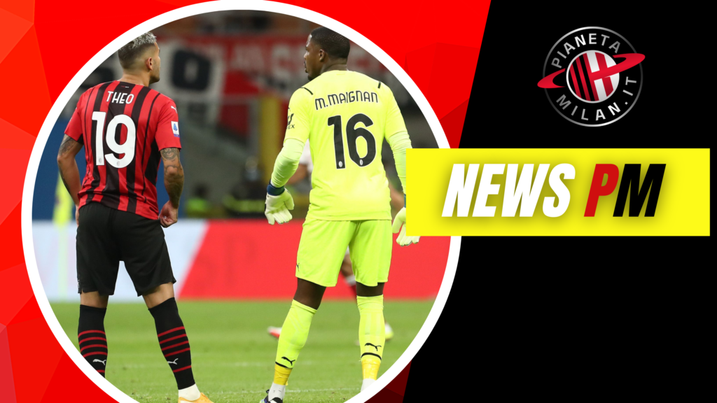 Mike Maignan e Theo Hernandez, giocatori del Milan (getty images)