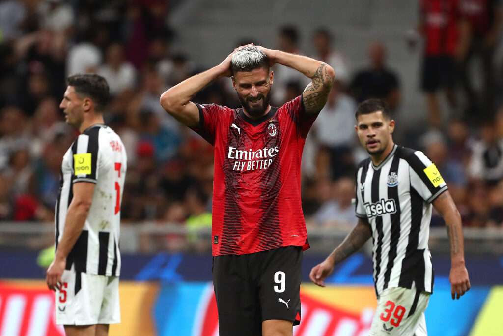 Olivier Giroud AC Milan Milan-Newcastle 0-0 Champions League 2023-2024