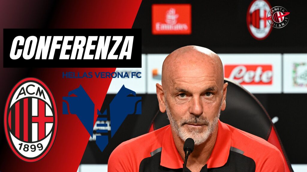 Conferenza stampa Milan-Verona Pioli Serie A 2023-2024