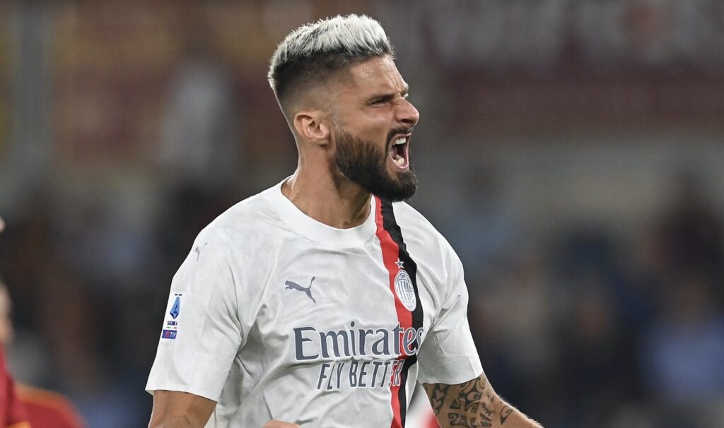 Olivier Giroud AC Milan Roma-Milan 1-2 Serie A 2023-2024