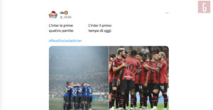 Real Sociedad-Inter 1-1, i meme e le reazioni dei social | VIDEO (screen gazzetta.it)
