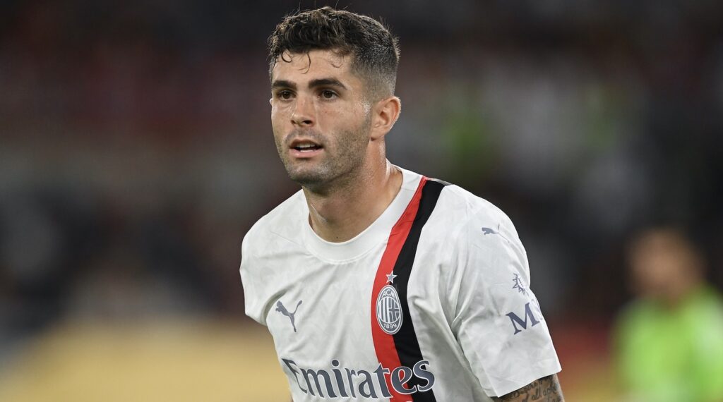 Christian Pulisic AC Milan Roma-Milan 1-2 Serie A 2023-2024