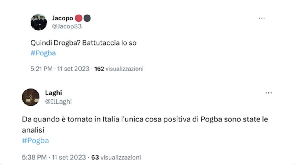 Juventus Pogba positivo testosterone social