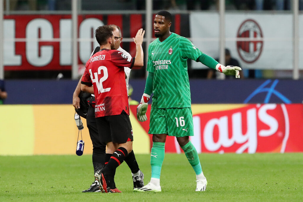 Mike Maignan Florenzi AC Milan Milan-Newcastle 0-0 Champions League 2023-2024