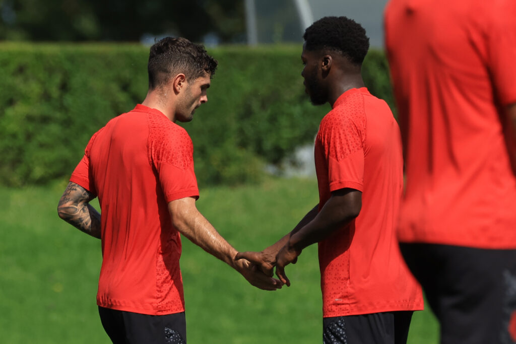 Christian Pulisic e Yunus Musah, calciatori del Milan (getty images)