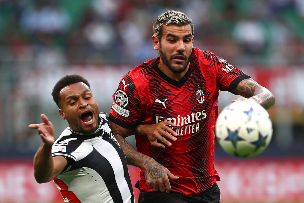Theo Hernández AC Milan Milan-Newcastle 0-0 Champions League 2023-2024