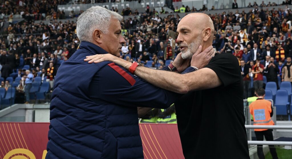 Mourinho Pioli Roma-Milan 1-1 Serie A 2022-2023