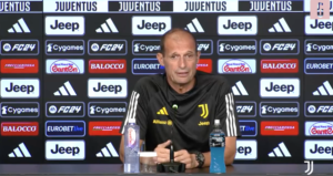 Juventus, Allegri: "Quest'anno l'obiettivo è la zona Champions" | VIDEO (screen Gazzetta.it)