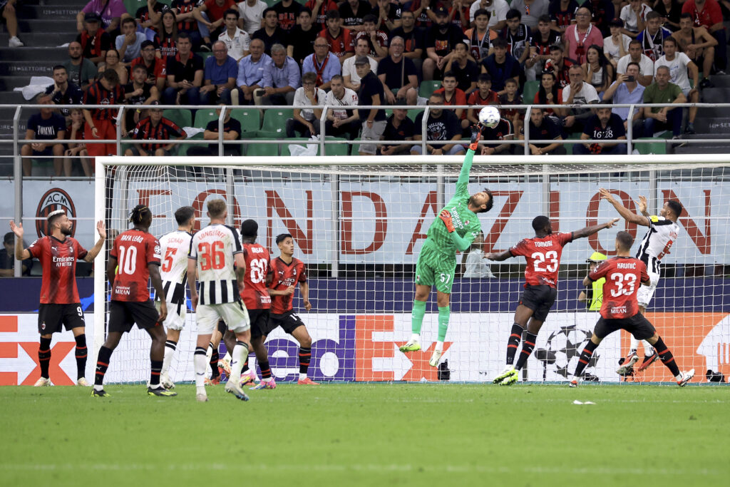 La parata di Marco Sportiello in Milan-Newcastle (getty images)